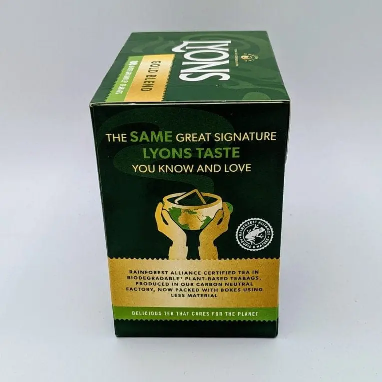 Lyons Gold Blend Tea side