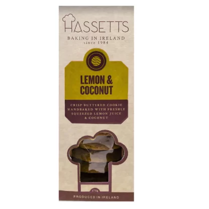 Hassetts Lemon and Coconut Crisp Buttered Cookie