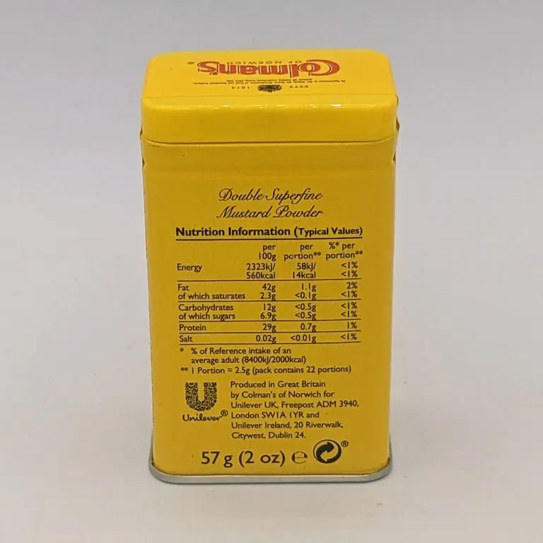 Colman's Mustard Powder rear