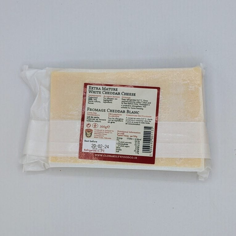 Clonakilty Extra Mature Cheddar Cheese rear