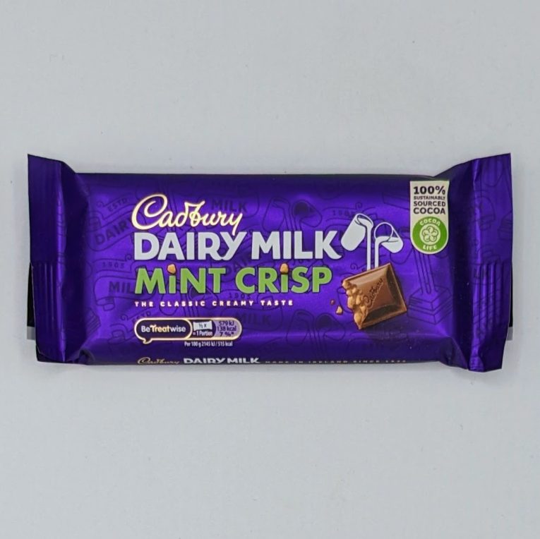 Cadbury’s Dairy Milk Mint Crisp