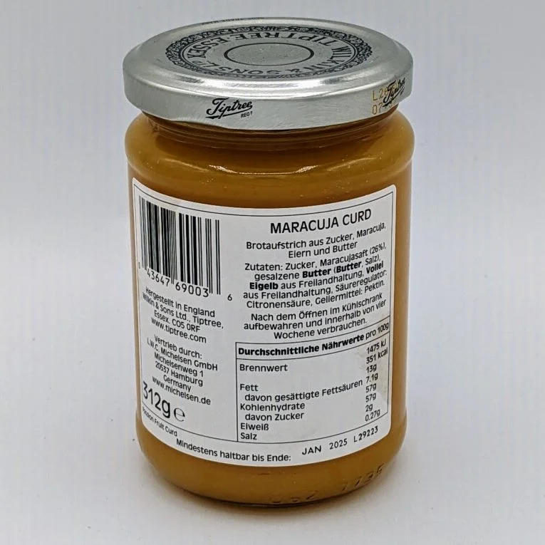 Wilkin and sons Tiptree Passion Fruit Curd rear