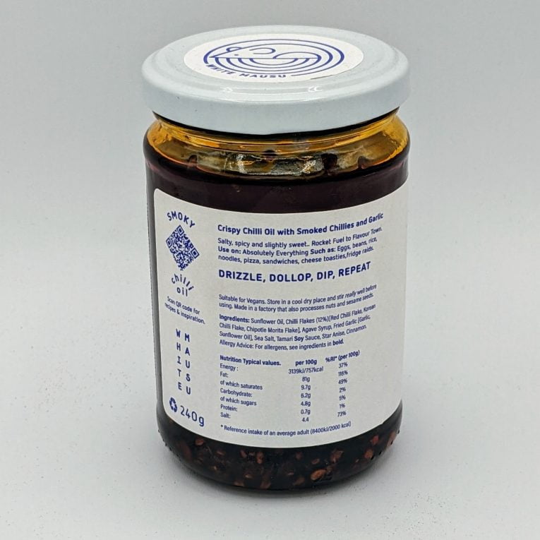 White Mausu Smoky Chilli Oil rear